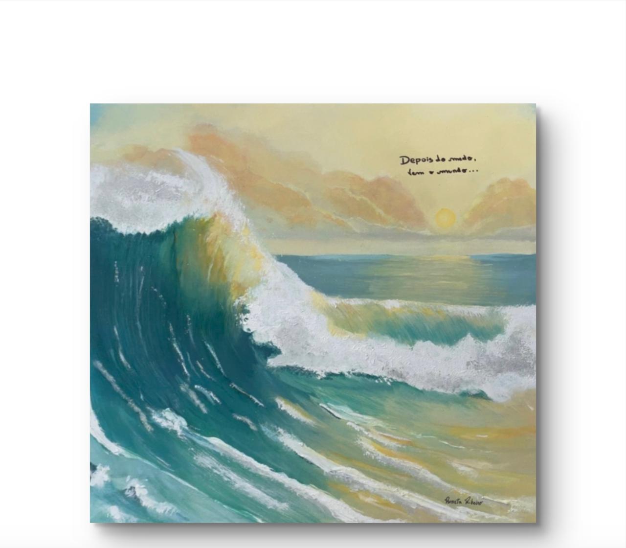 Tela Terapia, pintura acrílica 35×35 cm, Renarte Rio de Janeiro