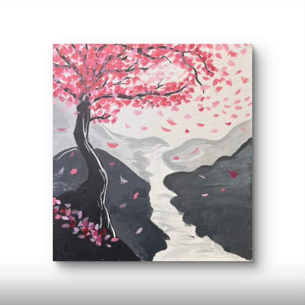 Tela Árvore da Vida, pintura acrílica 15×15 cm, Renarte Rio de Janeiro